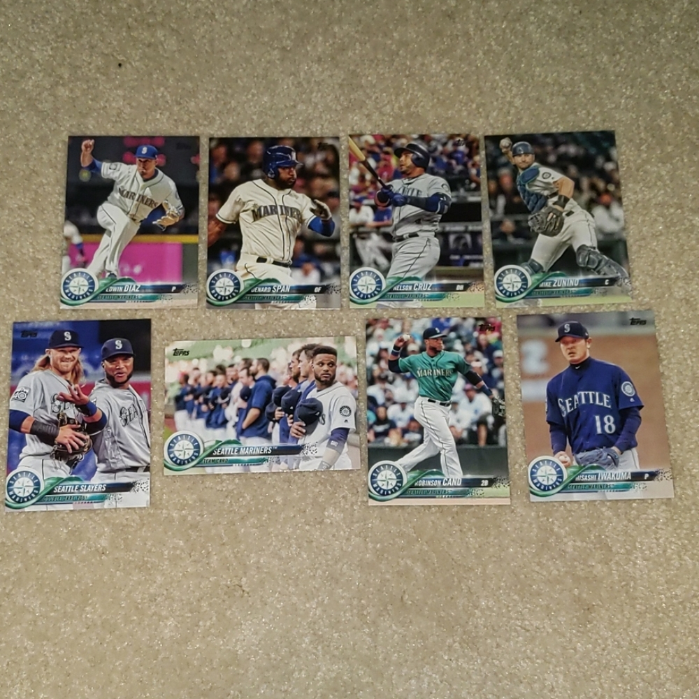 2018 Seattle Mariners card lot of 8